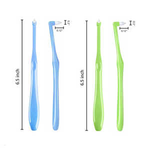 Cepillo de Dientes Ortodóntico con Mango de Bambú, Cepillo Interdental de Alambre de Acero Inoxidable y Nylon, Herramienta de Limpieza Dental Hecha de Plástico - Product Image 3