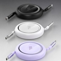 Kabel USB C Retraktil Pengisian Cepat 100W 5A Pabrik XXD, Tipe C ke C, untuk Ponsel, Tablet, Laptop