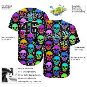 Camiseta de béisbol de sublimación personalizada de alta calidad, camiseta de softbol en blanco de poliéster 100%, camisetas con botones completos - Product Image 3