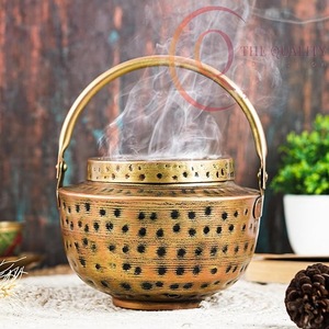 Religious Brass Indian Incense Bakhoor Burner 100% Natural Durable Customizable Aromatherapy Diffuser - Product Image 1