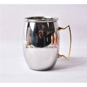 Tazas de café personalizadas de alta calidad de metal Taza de acero inoxidable Taza pura martillada de alta calidad 100% Taza de mula de Moscú a precio de Lowes - Product Image 1