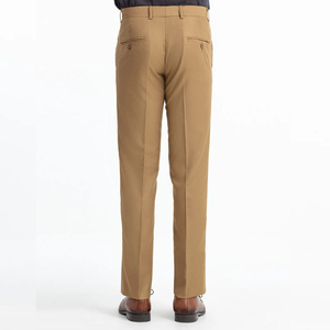 Pantalones de vestir de negocios de oficina para hombre, pantalones de vestir de caballeros lisos en blanco de Color personalizado, Pantalones rectos, Pantalones anchos de algodón Led al por mayor - Product Image 5