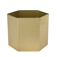 Vase à fleurs carré au design moderne avec finition dorée brillante en aluminium pour centre de table de mariage ou de fête