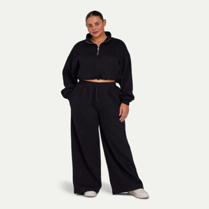 Ropa de mujer, sudaderas de gimnasio con cuello redondo de lana, sudaderas de algodón de secado rápido de gran tamaño, transpirables, sudaderas con logotipo personalizado para mujer - Product Image 2