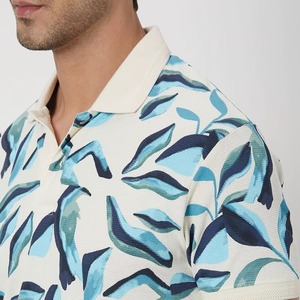 Chemise Homme Premium Imprimé Feuilles Motif Abstrait Bleu 100% Coton Anti-Plis Poche Manches Courtes Été Décontractée Respirante - Product Image 6