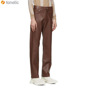 กางเกงหนังลำลองของผู้ชายออกแบบเองได้2022มีซิปกันลมและกันรอยยับ - Product Image 2