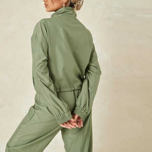 Fabrication de survêtement décontracté de haute qualité, printemps, surdimensionné, veste zippée avec bande réfléchissante, patchwork, coupe-vent lourd - Product Image 4