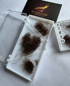 ขนตาปลอม VIETKINGLASH แบบแฮนด์เมด ขนมิ้งค์เทียม 6D 0.07M 12 มม. ทรงพัด ฟูลวอลลุ่ม ง่ายต่อการต่อเป็นพัด บรรจุในถาดใส - Product Image 1