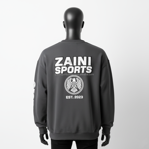 Sudadera de hombre GSM 330, tela polar de poliéster de algodón Premium, logotipo bordado personalizado, sudaderas básicas de moda urbana gris - Product Image 2