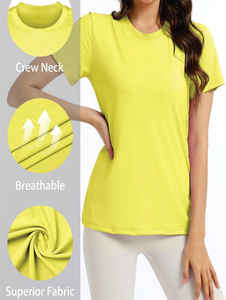 เสื้อยืดผ้าเนื้อละเอียดสไตล์ลำลองทรงหลวมป้องกันการเกิดขนแห้งเร็ว - Product Image 3