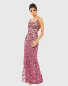 Vestido de Noche Largo Ajustado Personalizado, Vestido Formal de Cena para Mujer, Decoración de Lentejuelas Bordadas, Vestido Rosa Largo Hasta el Suelo, Glamuroso - Product Image 1