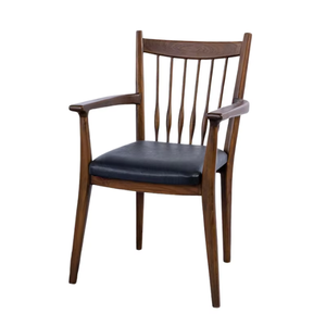 Chaise en bois de teck massif du milieu du siècle tissée à la main fabriquée en Indonésie - Product Image 1