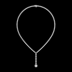 Collar de Tenis con Diamante de Laboratorio de 13.65 Quilates, DEF VVS VS, Redondo, Oro Amarillo de 14K, Chapado en Rodio, Lujoso Colgante Solitario, 16 Pulgadas - Product Image 2