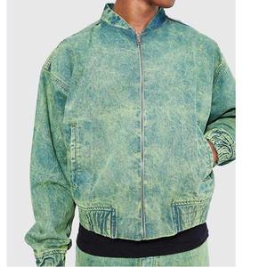 Logo personnalisé Veste en jean Vêtements de rue Veste en jean oversize de haute qualité délavée à l'acide pour hommes - Product Image 2