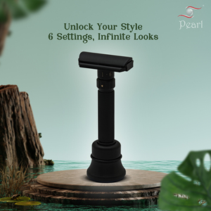 Rasoir à rasage humide perle Flexi avec lame en acier inoxydable Réglages à 6 chiffres Rasoir doux à agressif 6 visage Game-Changer - Product Image 4