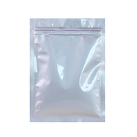 Emballage alimentaire personnalisé imprimé en PE, sac en aluminium transparent métallisé à fermeture éclair sur 3 côtés, fermeture éclair supérieure, sac en plastique en feuille de PP