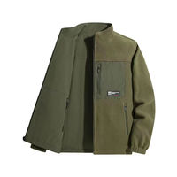 Nouveau Manteau d'hiver en polaire double face pour hommes Veste épaisse réversible à col montant