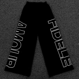 <b>Spray</b> OEM Screen Printing Logo Sportswear Windbreaker Pants Custom Elastic Waist Men Wide Leg Baggy Nylon Track Pants - Product Image 5