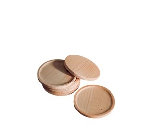 Wholesale Classic Style Round Acacia Wood <b>Coaster</b> Set of 4 Custom Logo and Holder Epoxy Resin Drink <b>Coasters</b> - Product Image 2