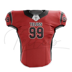 TELLUS APPAREL Maillot de football américain personnalisé, dernier design, manches courtes, respirant, séchage rapide, 100% polyester, unisexe, toutes saisons - Product Image 2