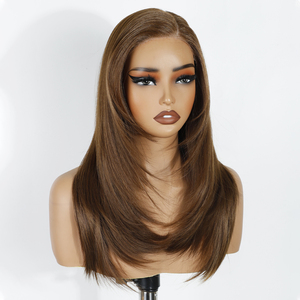 Perruque synthétique Rebecca Product <span class=keywords><strong>MELISSA</strong></span> HD Lace Front en fibre résistante à la chaleur, non inflammable, cheveux ondulés naturels, sans colle - Product Image 2