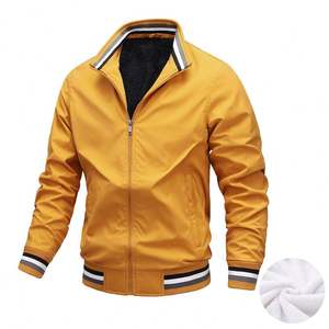 2025 Spring Autumn Fashion New Solid Collar Hight Quality Slim Fit Blank Customized Logo <b>Jacket</b> <b>Mens</b> - Product Image 1