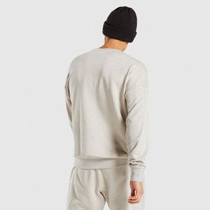 Survêtement de sport respirant en molleton polyester/coton pour homme, taille XL adulte, personnalisé, à manches longues, avec logo imprimé uni - Product Image 3