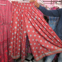 Dernière collection d'été Nouveau Saree en soie à taille élastique imprimé floral avec devant plat Tendance Boho Designs pour les pantalons de femmes