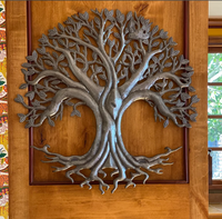 Árbol de la vida, decoración de pared de Metal para jardín