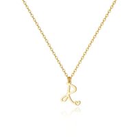 Collar con Colgante de Corazón con Nombre Personalizado, Moderno y Bonito, Minimalista, Chapado en Oro, Collar con Iniciales de Cobre para Mujer