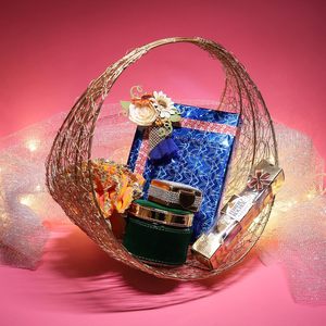 Best Quality <b>Storage</b> <b>Basket</b> Wire Made Food Organizer <b>Storage</b> Industrial Metal Decorative Gold Plated <b>Baskets</b> - Product Image 6