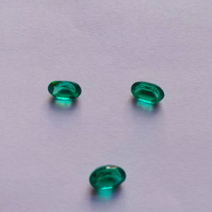 Certificado 6x4Mm 3 Cts Piedra Esmeralda sintética Corte de Esmeralda hidrotermal Piedra preciosa Esmeralda colombiana cultivada en laboratorio - Product Image 1