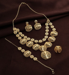 Micro plaqué or cuivre laiton Chapado En Oro collier ensemble cadeau orthodoxe ensemble de bijoux pour femmes Micro formant Technique or - Product Image 1