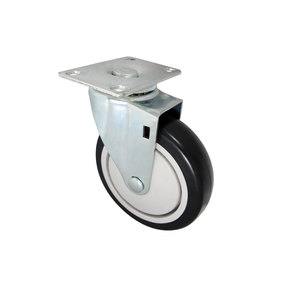 Type de pivot de roulettes de PVC de chariot lourd de 125mm grand avec le plat pour l'usage industriel - Product Image 5