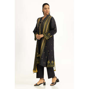 Conjunto de Traje de 3 Piezas con Estampado Khaddar para Mujer IUSTKSD-1409 - Product Image 1