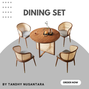 Juego de sillas de comedor de madera maciza de teca precio al por mayor para restaurante y muebles de comedor mesa de comedor y sillas directo de fábrica - Product Image 2