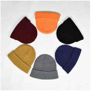 Customized Beanie Plain Light Weight Knitted Beanie <b>Hats</b> - Product Image 5