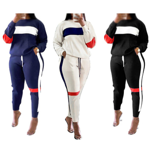 2025 logotipo personalizado mujer 2 piezas de talla grande con capucha encaje chándal Jogger chándal patrón de botones diseño con paneles 100% algodón - Product Image 3