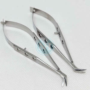 Tijeras Corneosclerales Reutilizables, Hojas Medianas, Curvadas a la Izquierda, Herramientas de Microcirugía Oftálmica, Precio de Fábrica, Venta al por Mayor - Product Image 4