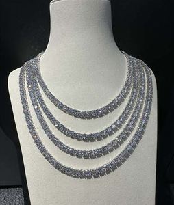 5Mm Vvs1 Moissanite Kim Cương Chuỗi Vàng Trắng Cuba Liên Kết Bustdown Vòng Cổ Rapper Miami Hip Hop - Product Image 3