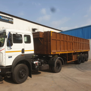 Remolque de 40 pies, 3 ejes, 4 pies de altura lateral, 55combo con eje y suspensión York, sistema ABS, neumático Apollo Amar Gold, aplicación para bobinas de carbón - Product Image 1