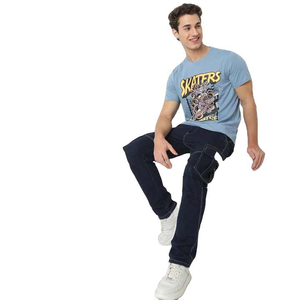 T-shirts pour hommes imprimés de logo personnalisé de haute qualité 100% coton coupe ample Style décontracté sérigraphie en soie conception vierge - Product Image 5