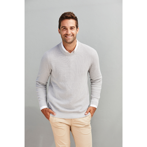 Sudadera de cuello redondo de punto de algodón de gran tamaño liso Jacquard Pull impresión personalizada LOGO XS tamaño diseñador OEM ODM suéter de hombre otoño - Product Image 6