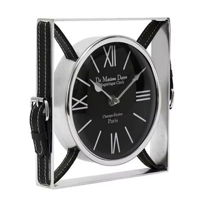Reloj de Escritorio de Metal y Cuero, Diseño Silencioso, Aumenta la Motivación, Moderno, Ecológico, Previene Vibraciones, Mantiene la Precisión - Product Image 1