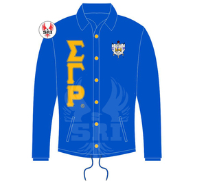 Veste de coach pour femmes avec broderie de la sororité Sigma Gamma Rho |   Vestes de coach personnalisées brodées pour femmes de la sororité SGRho - Product Image 4
