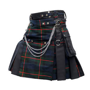 Men Scottish Gothic Kilt <b>Spirit</b> of Bruce Tartan Front Apron Modern Hybrid Utility Kilt - Product Image 2