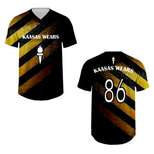 เครื่องแบบซอฟต์บอลดูดซับเหงื่อเสื้อคาร์ดิแกนแขนสั้นเสื้อฝึกซ้อมเบสบอลเสื้ออเมริกันออกแบบได้ตามต้องการ - Product Image 1