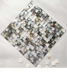 Toptan Ekolojik Doğal Deniz Kabuğu Kare Mozaik Siyah Sedef Karo Ev Otel Banyo Duvar Mutfak Dekorasyonu için - Product Image 4