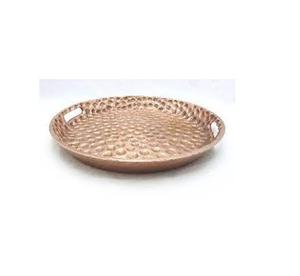 Plateau en cuivre de meilleure conception et forme ronde personnalisée de trois tailles différentes pour la conception de la poignée pour la vente du produit - Product Image 6