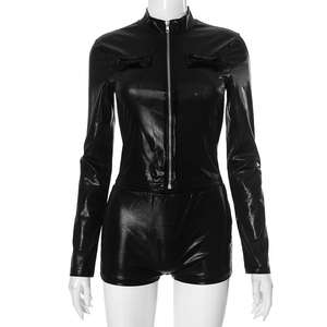 Ensemble deux pièces en cuir de vachette sexy pour femme Brando 2025, veste courte à manches longues pour la conduite à moto en hiver - Product Image 6